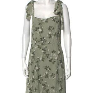 Green Floral Reformation Dress (only worn once!)